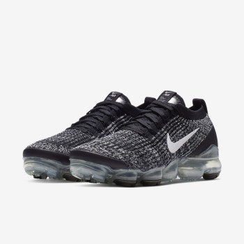 Nike Air VaporMax Flyknit 3 - Női Utcai Cipő - Fekete/Metal Titán/Fehér